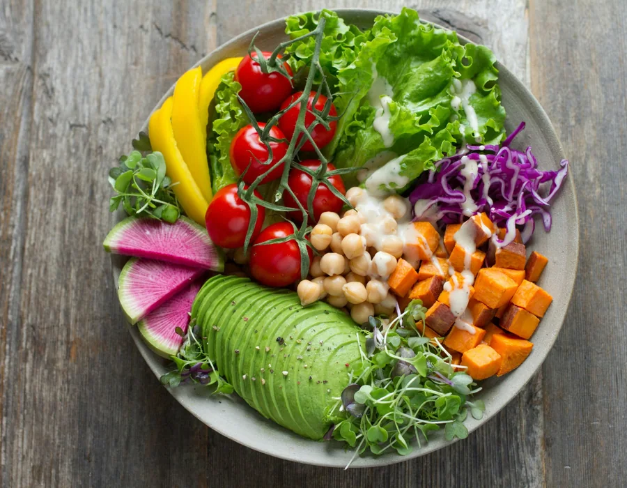 Healthy salads and wraps